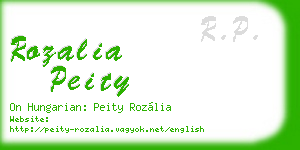 rozalia peity business card