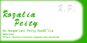 rozalia peity business card